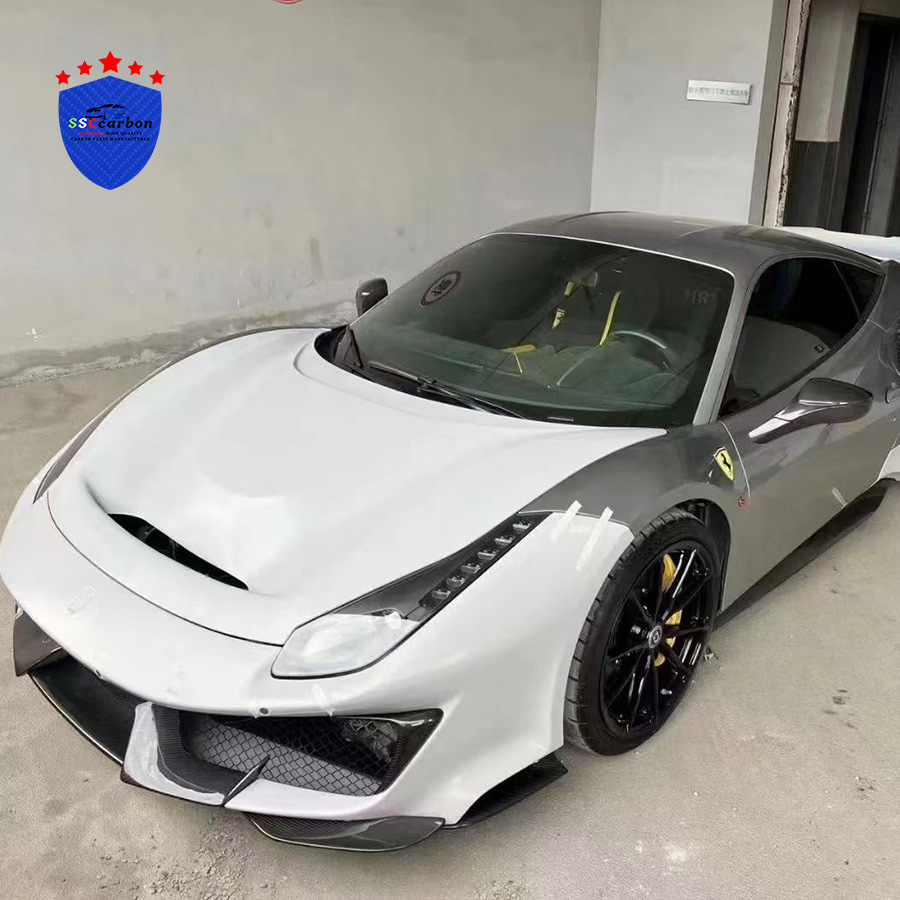 Ferrari 488 Convert 1:1 High Quality Dry Carbon Pista Body Kit