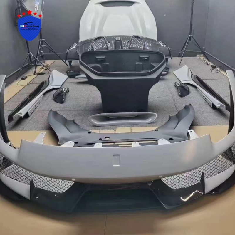 Ferrari 488 Pista conversion with dry carbon body kit