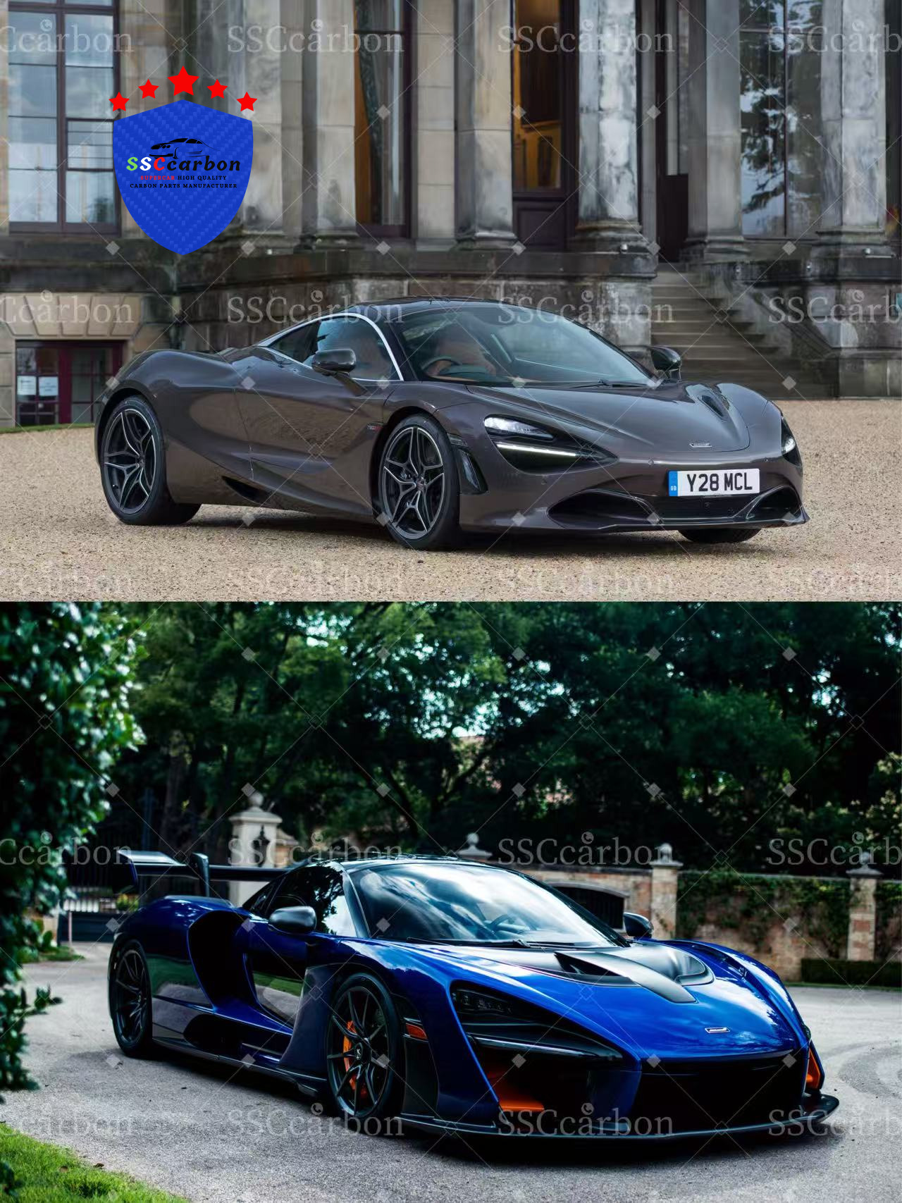 McLaren 720S Upgraded with A 1:1 McLaren Senna Dry Carbon Fiber Body Kit