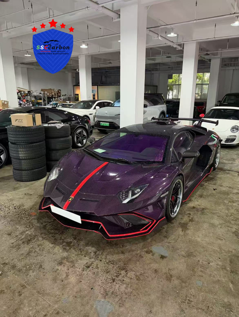 Lamborghini Aventador upgraded with SVR dry carbon widebody kit